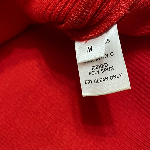 Orseund Iris Red Off shoulder Underwire Knit Top - Picture 7 of 14